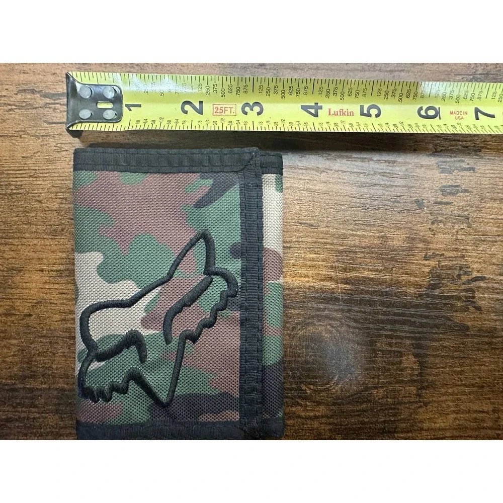 Fox Racing Camo Trifold Wallet Embroidered Logo Canvas Hook Loop - 059 (32)